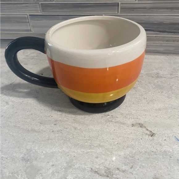 Orange and Black Candycorn Face Mug - Picture 2 of 4